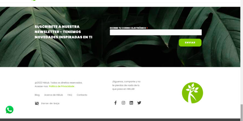 Newsletter / Rodapé